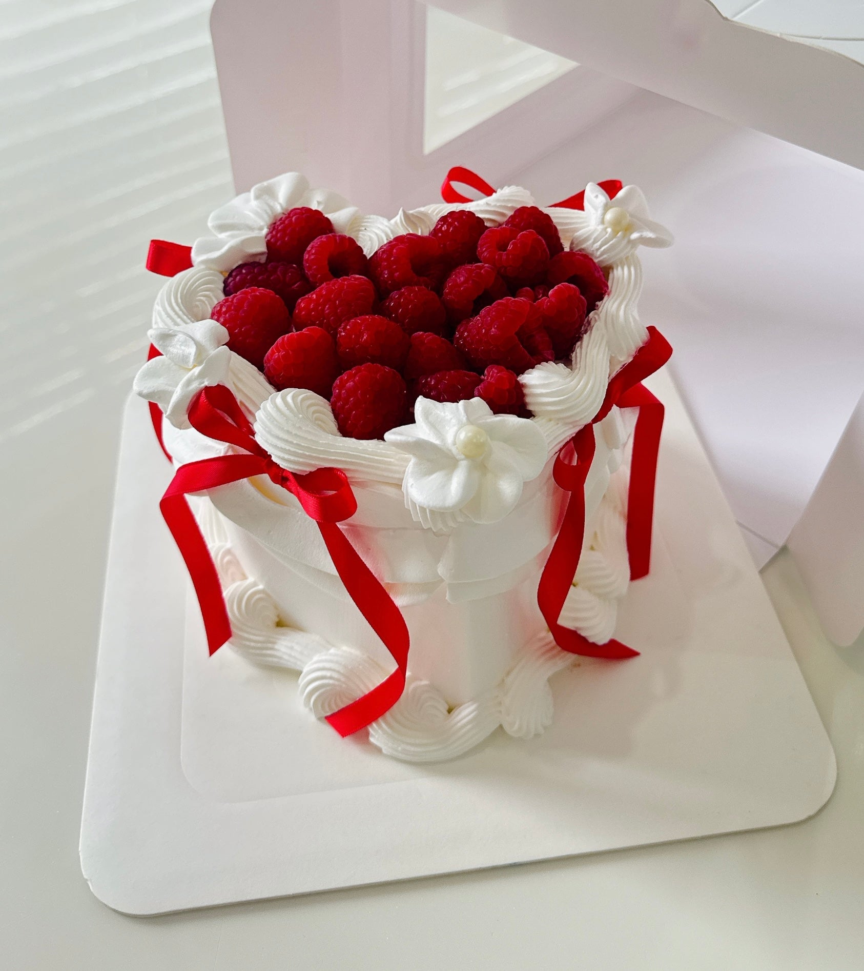 Heart Raspberry Vintage Cake Sydney