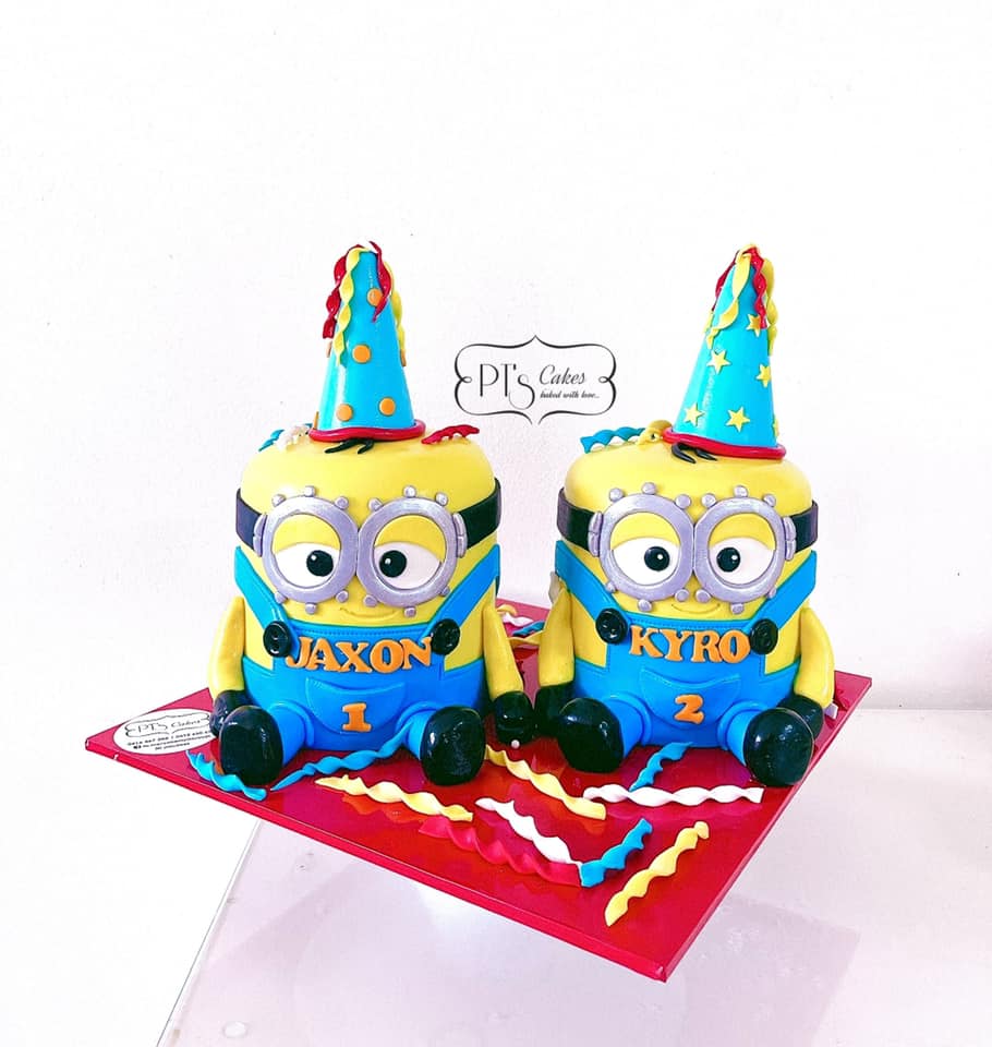 Twin 3d Minions Cake