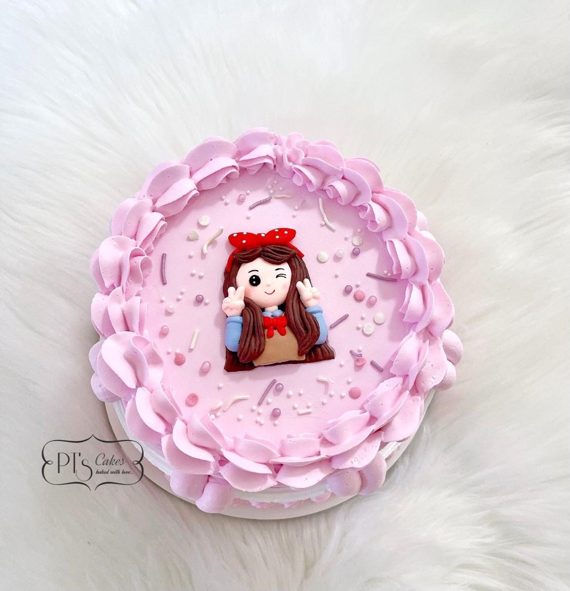 Baby Girl Sticker cake