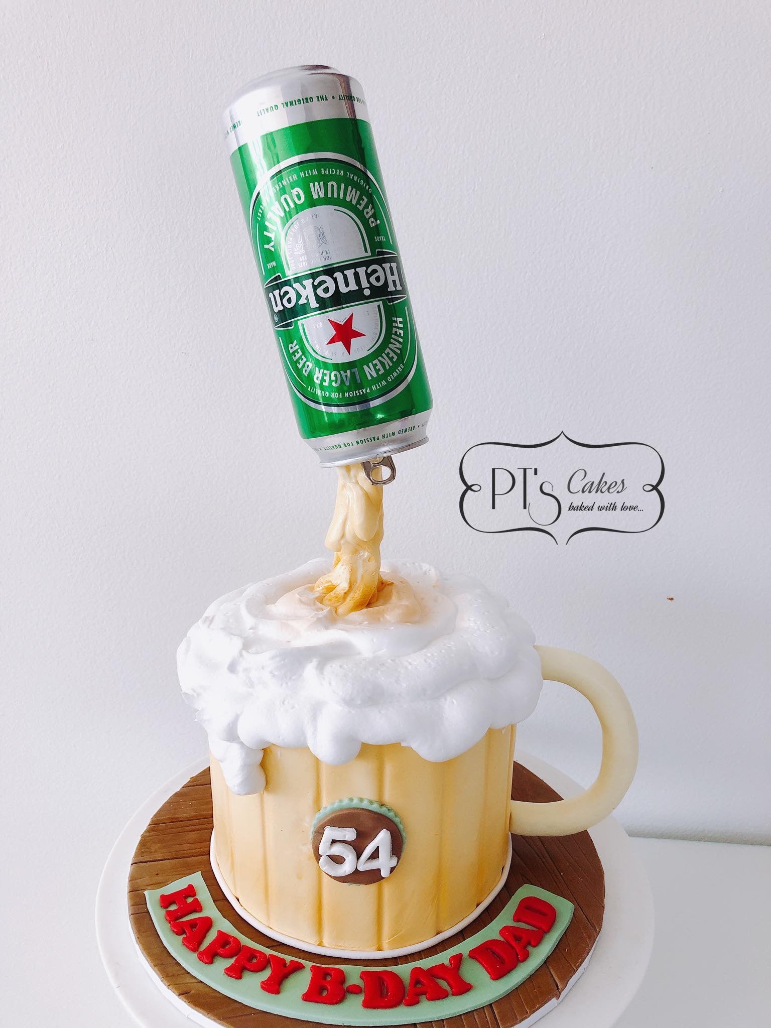 Heineken pouring Beer 3d customized cake masterpiece #singaporecake # beercake | The Sensational Cakes